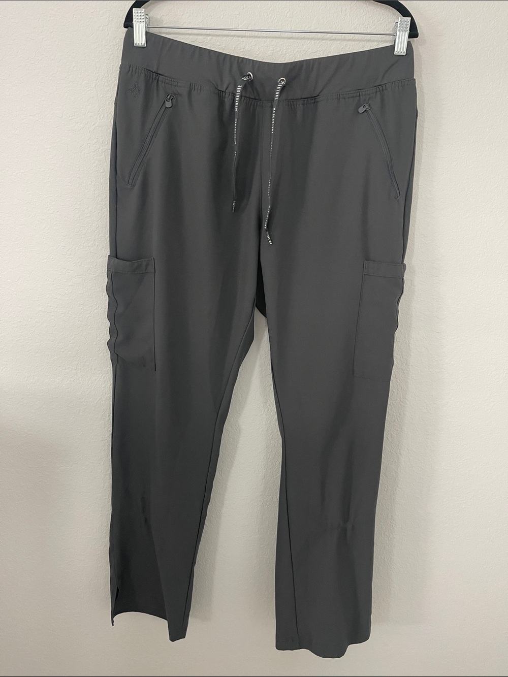 Med Couture Insight Charcoal Gray Scrub Pants Size‎ L Drawstring Medical Uniform